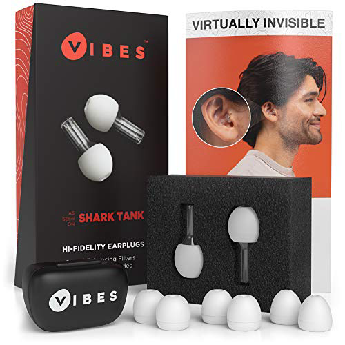 Vibes Acoustic Filter Ear Plugs  High Fidelity Decibel Reducing EarPlugs for Music Concerts
